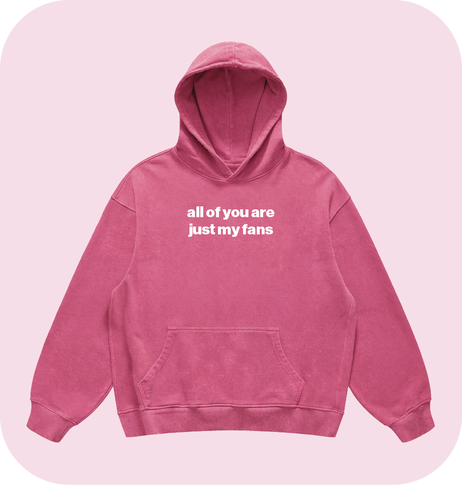 all of you are just my fans hoodie