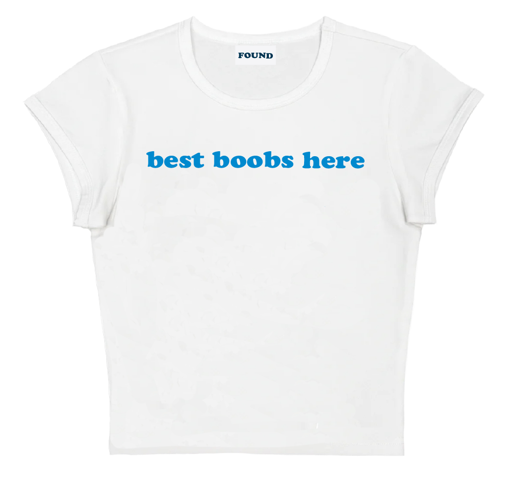 best boobs here baby tee