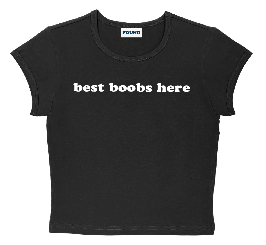 best boobs here baby tee