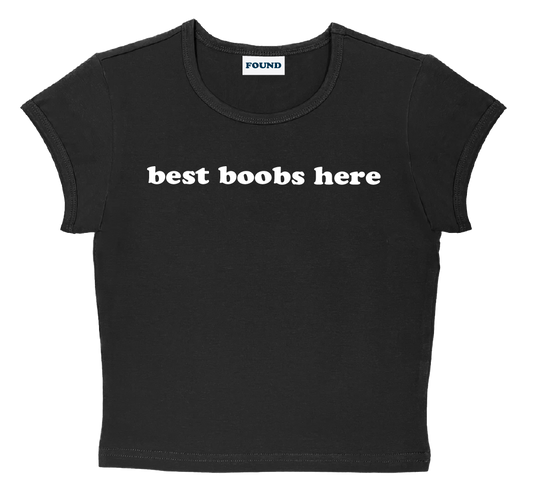 best boobs here baby tee