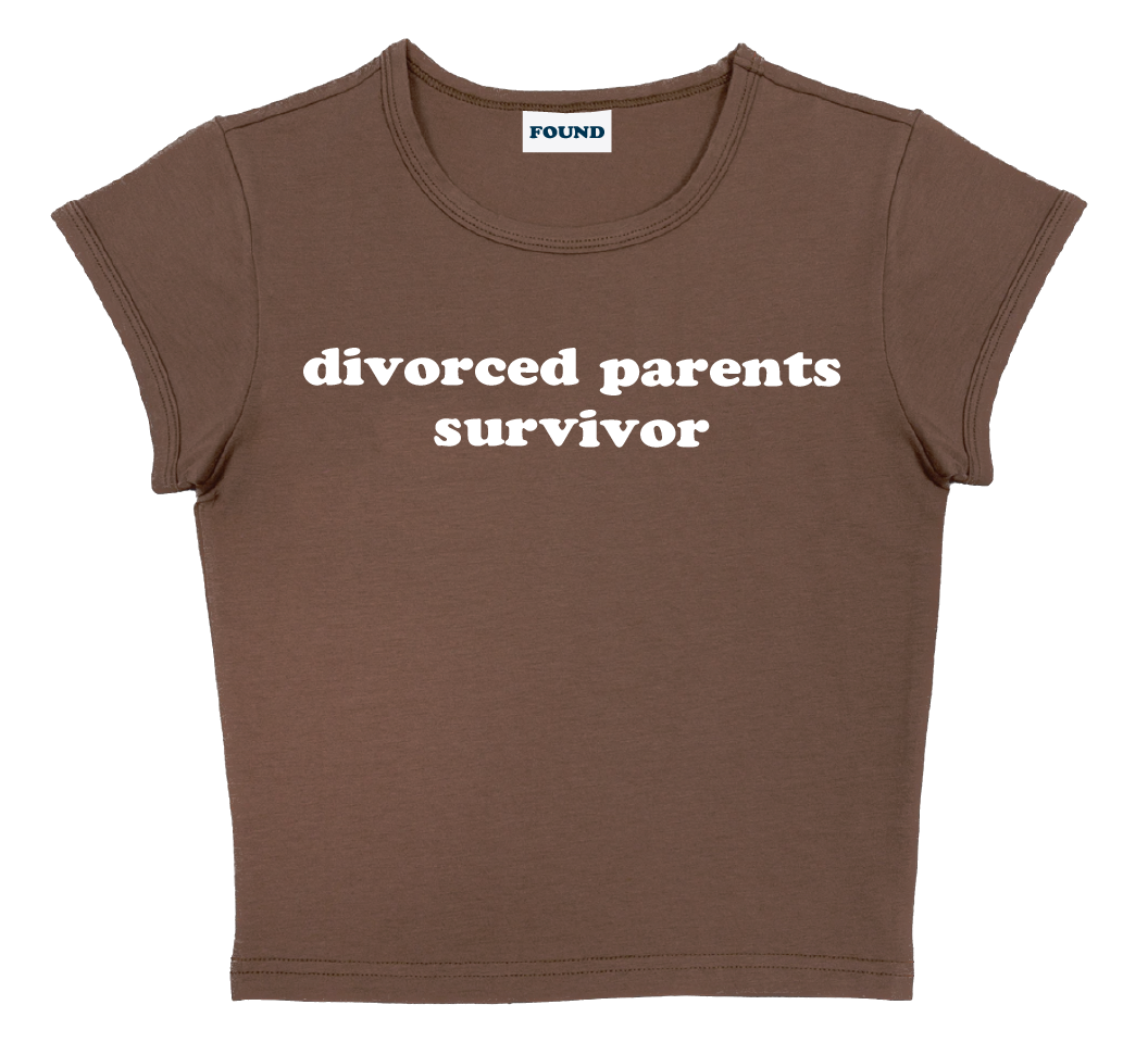 divorced parents survivor baby tee