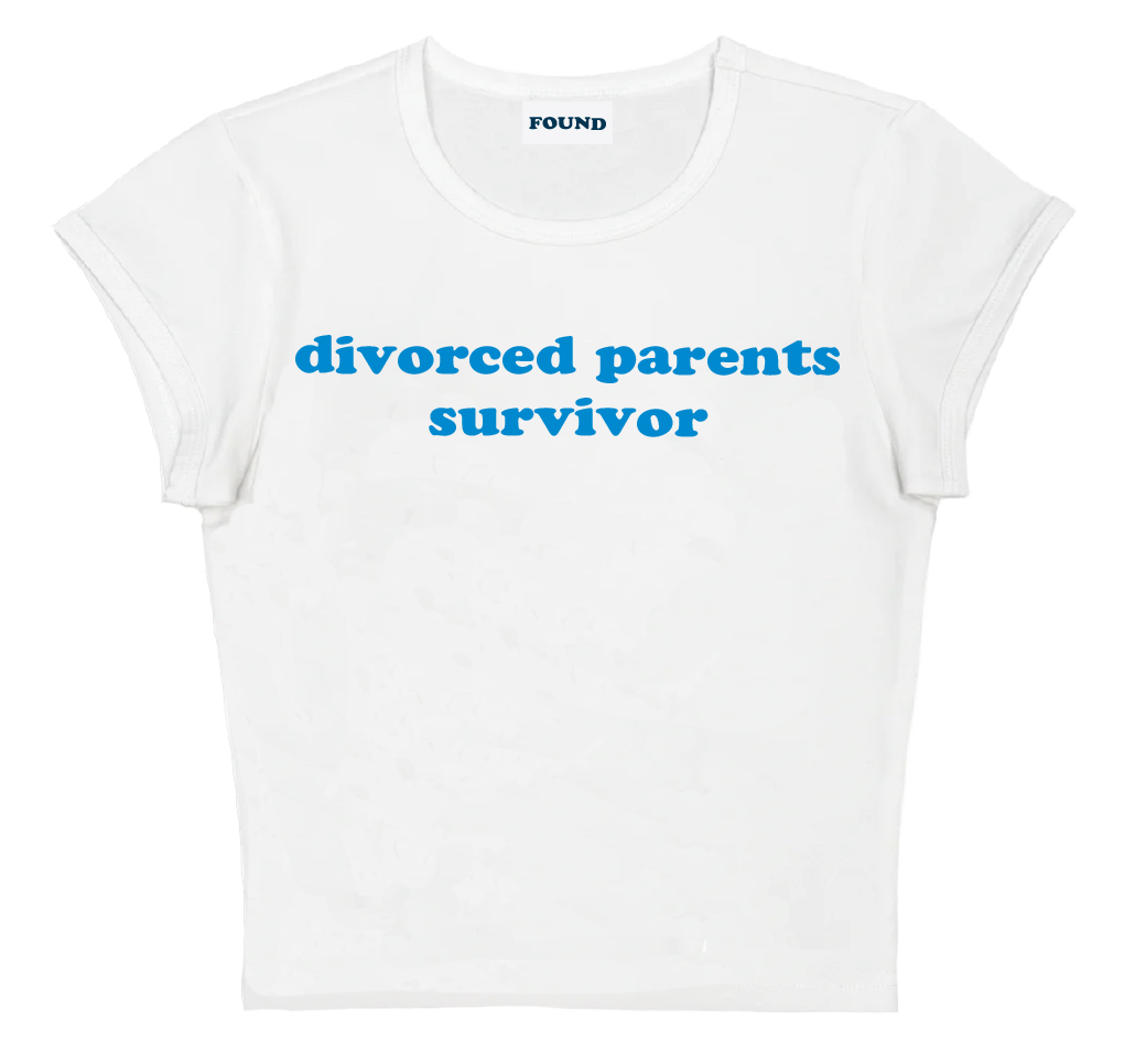 divorced parents survivor baby tee