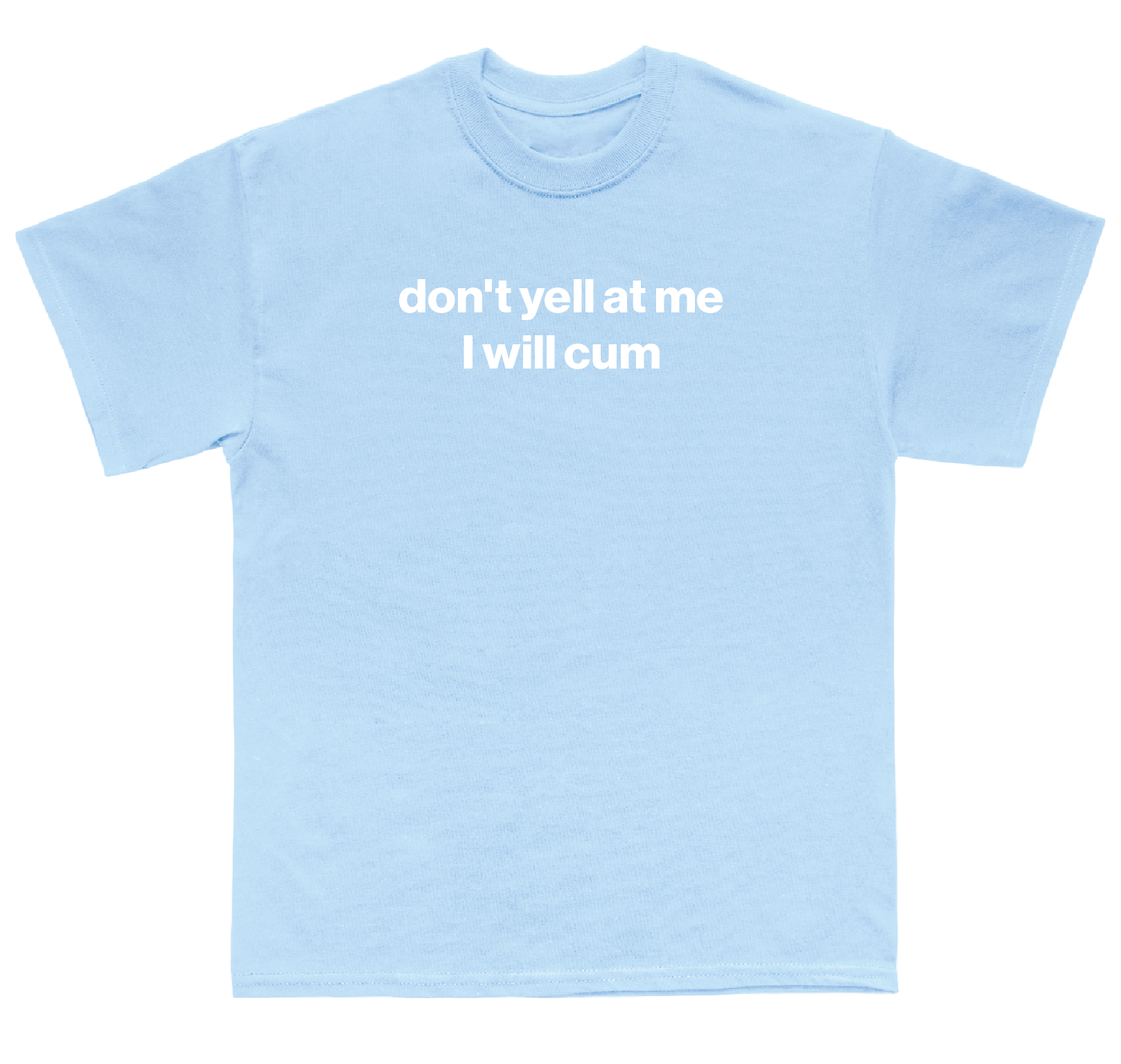 don't yell at me I will cum shirt