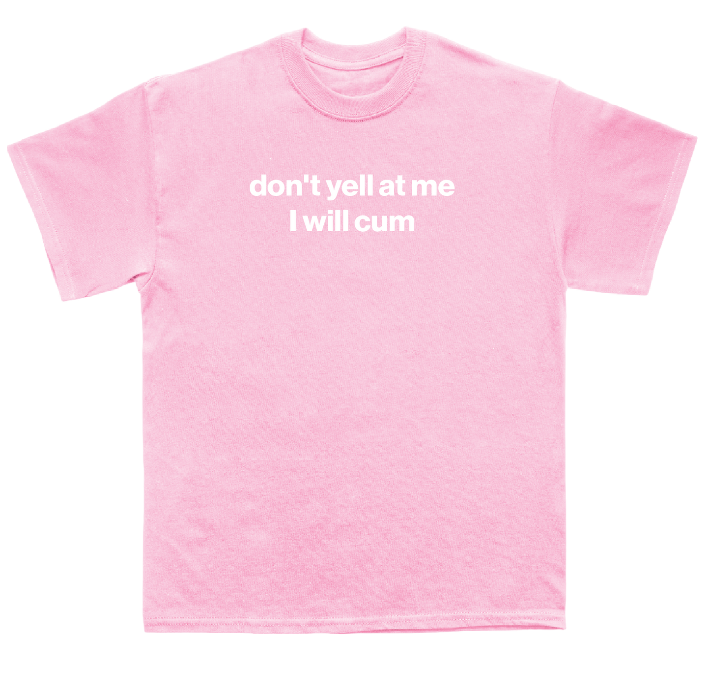 don't yell at me I will cum shirt