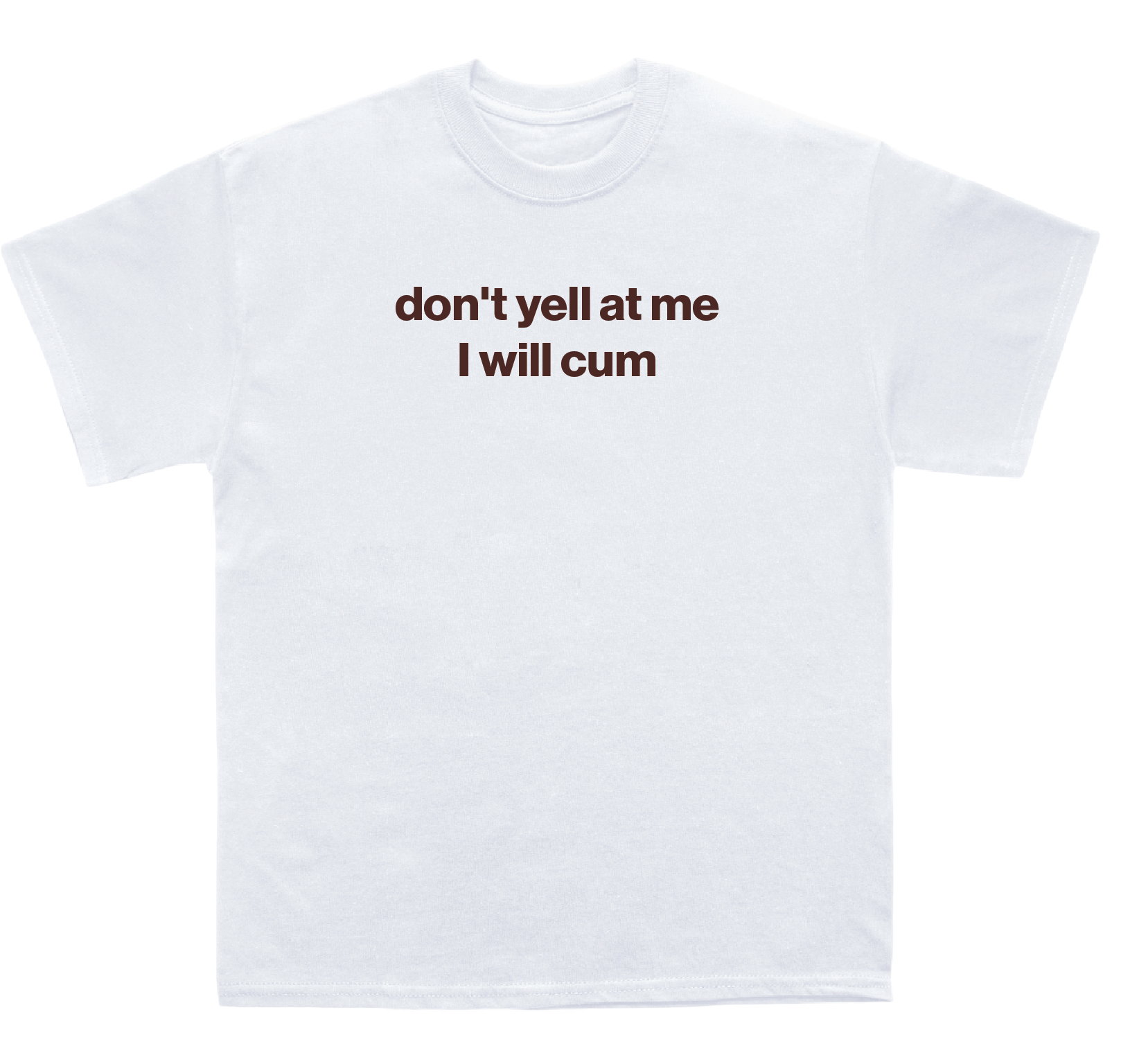 don't yell at me I will cum shirt