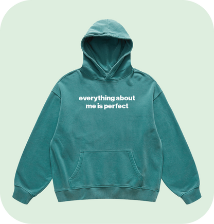 everything about me is perfect hoodie