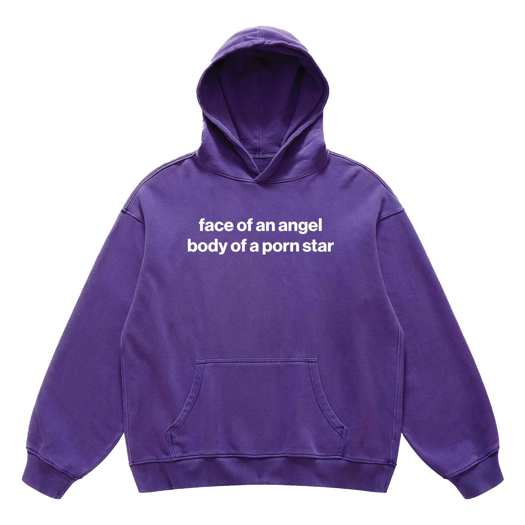 face of an angel body of a porn star hoodie