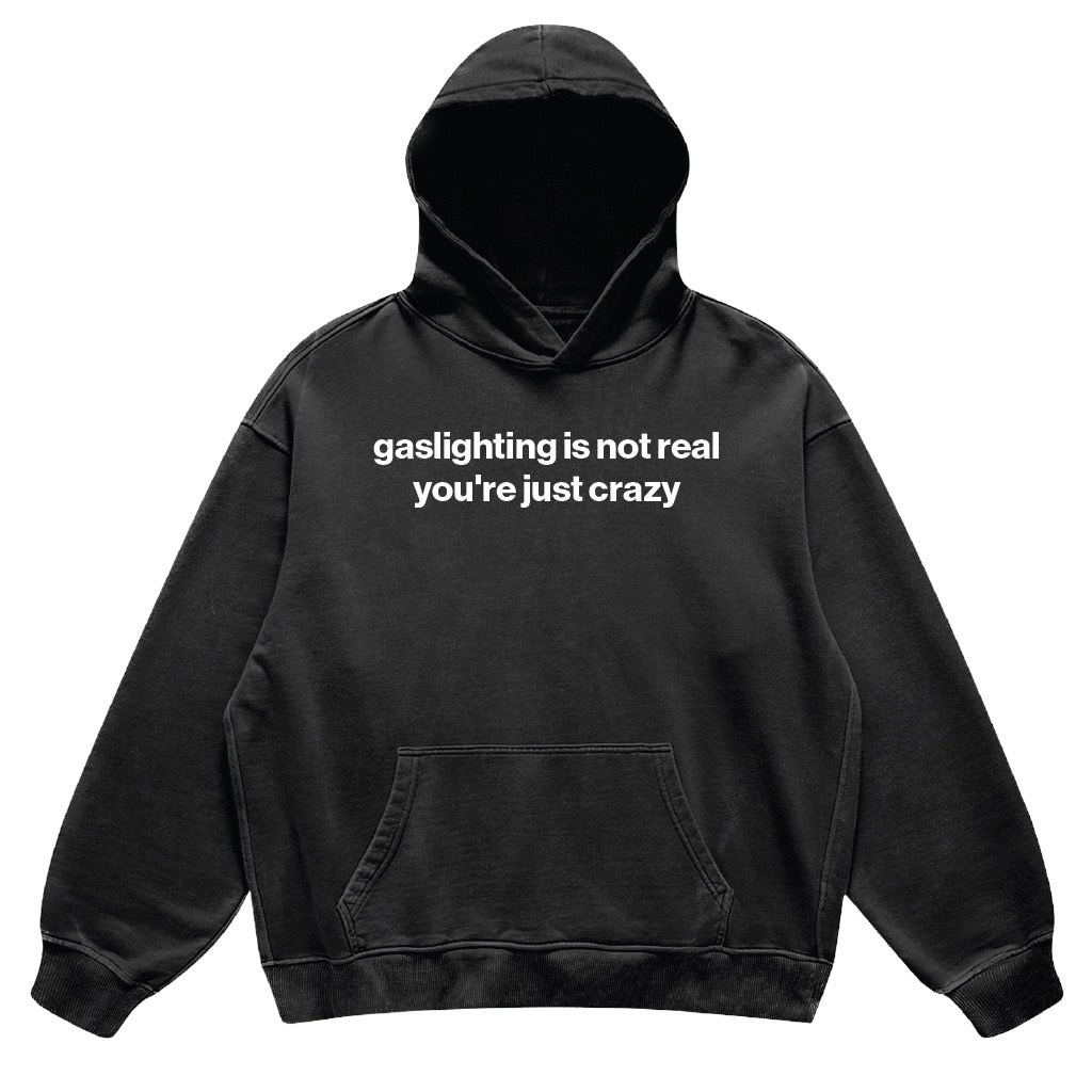 gaslighting is not real you're just crazy hoodie