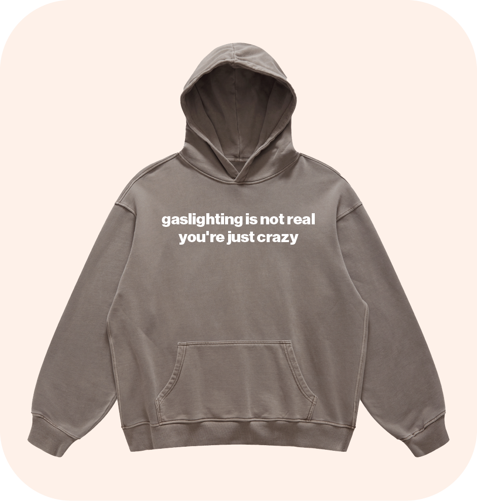 gaslighting is not real you're just crazy hoodie
