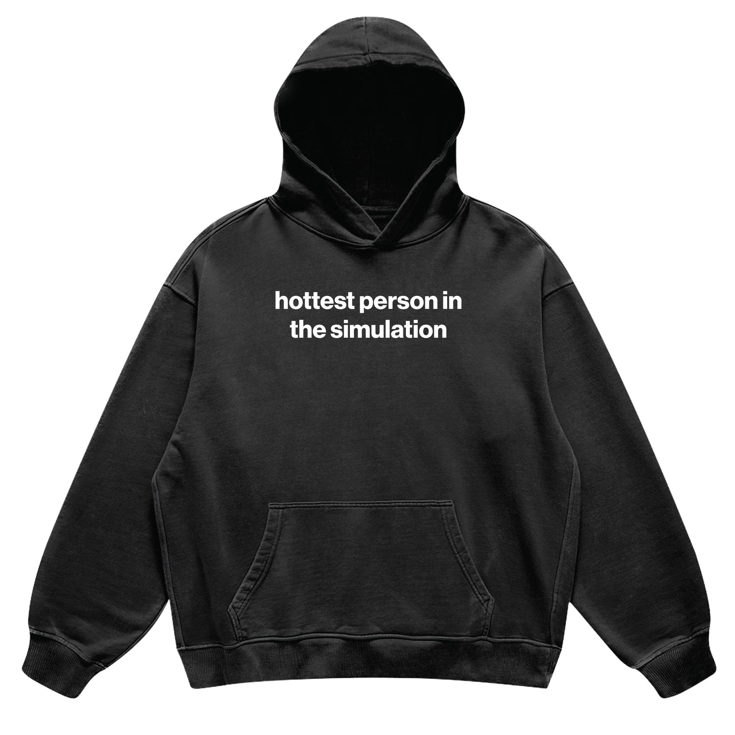 hottest person in the simulation hoodie