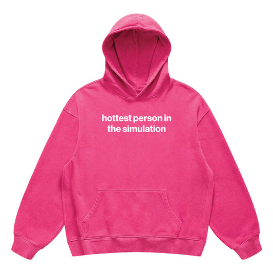 hottest person in the simulation hoodie