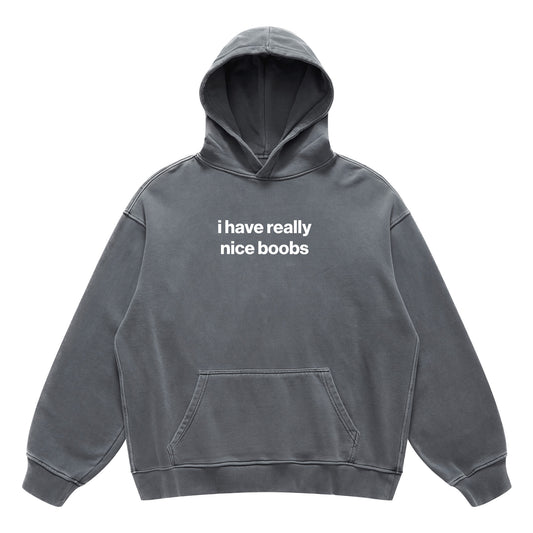 i have really nice boobs hoodie