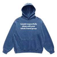 i would respectfully sleep with your whole friend group hoodie