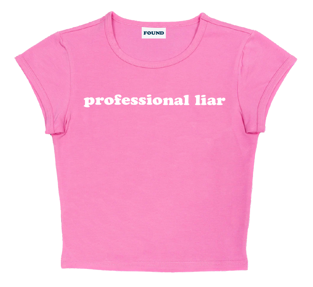 professional liar baby tee