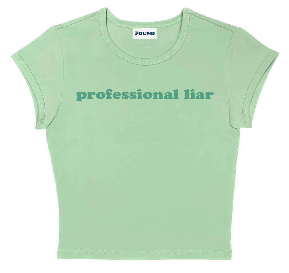 professional liar baby tee