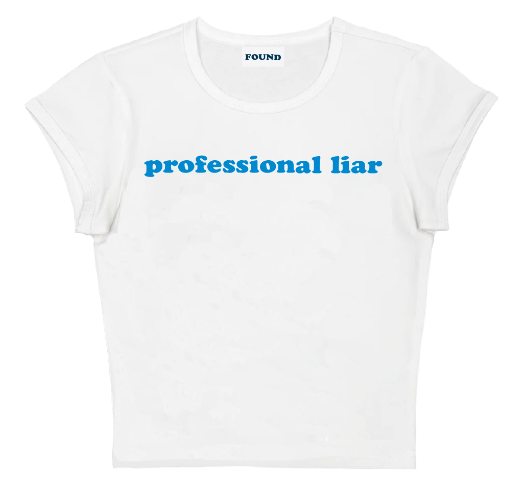 professional liar baby tee