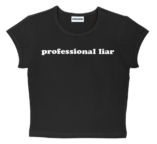 professional liar baby tee