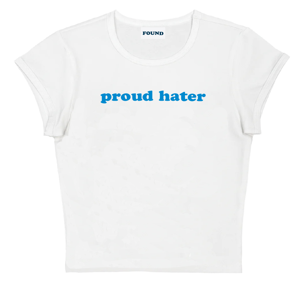 proud hater baby tee