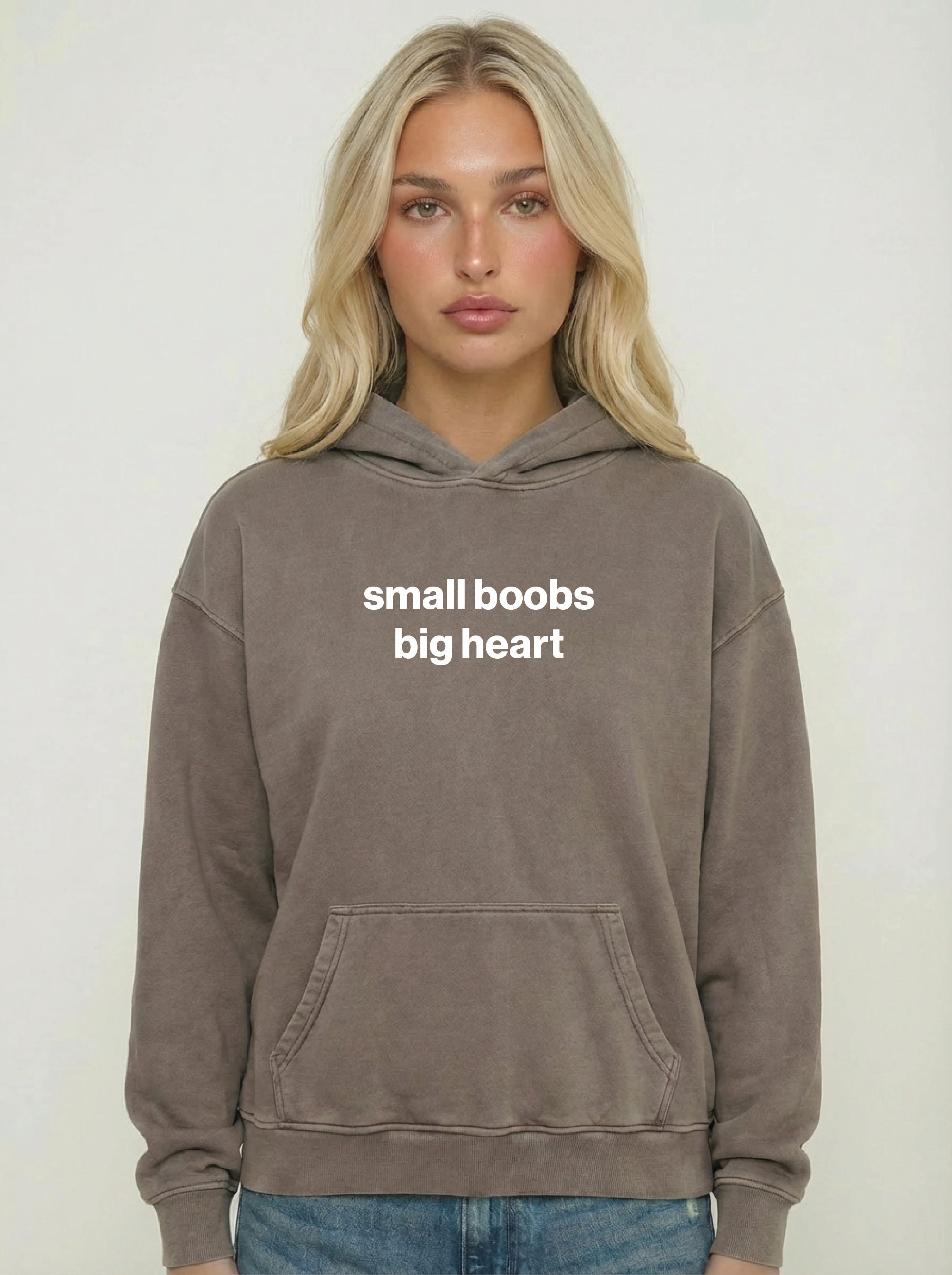 small boobs big heart hoodie
