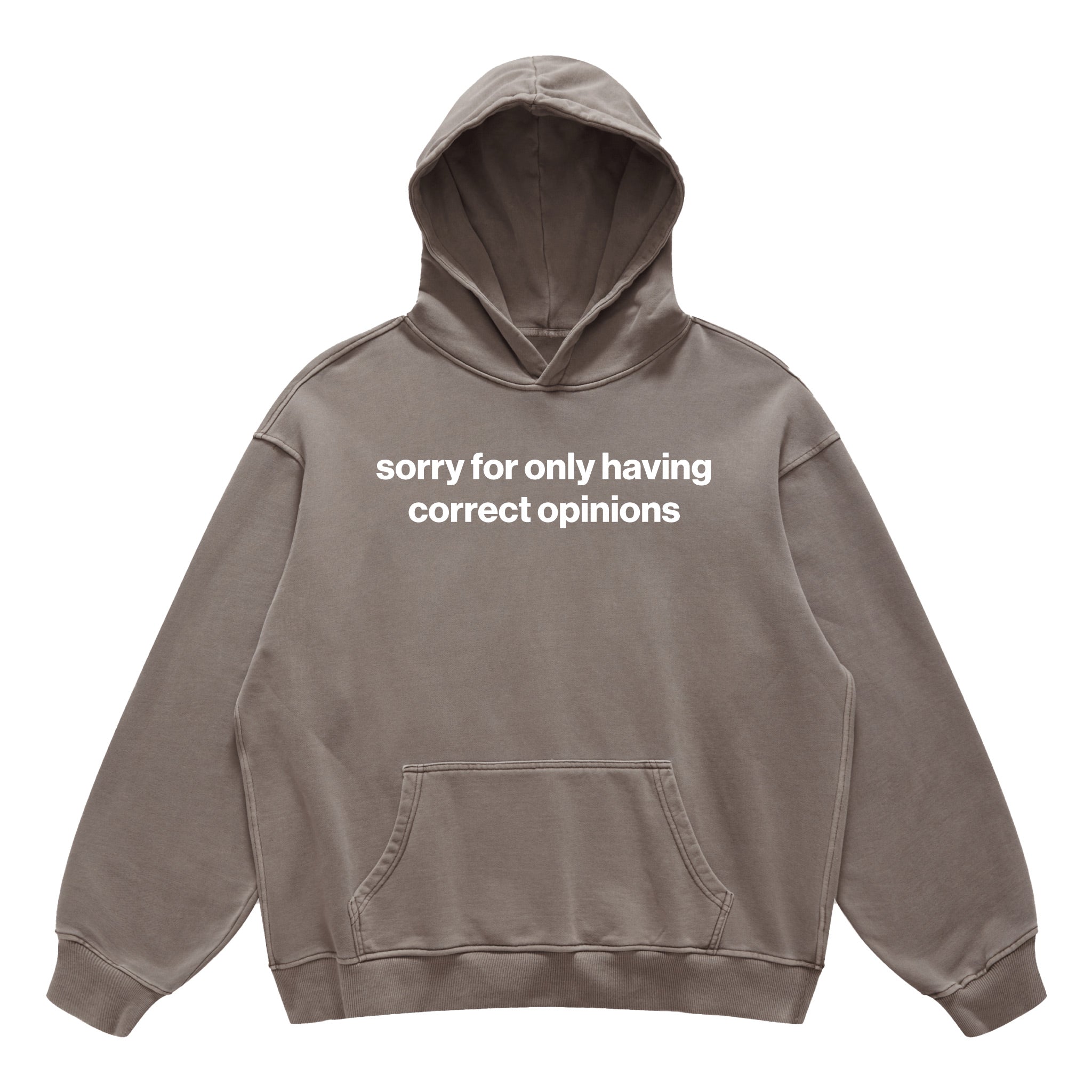 sorry for always having only opinions hoodie