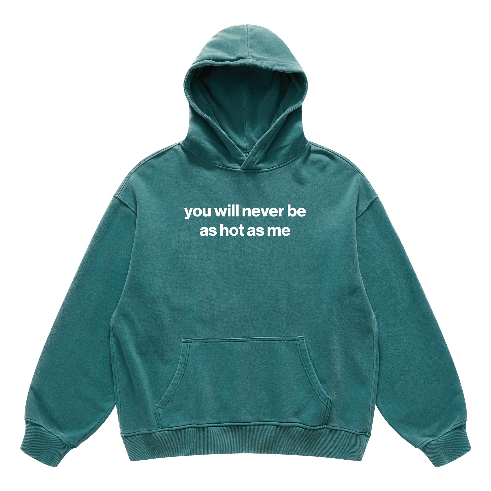 you will never be as hot as me hoodie