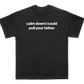 calm down I could pull your father shirt