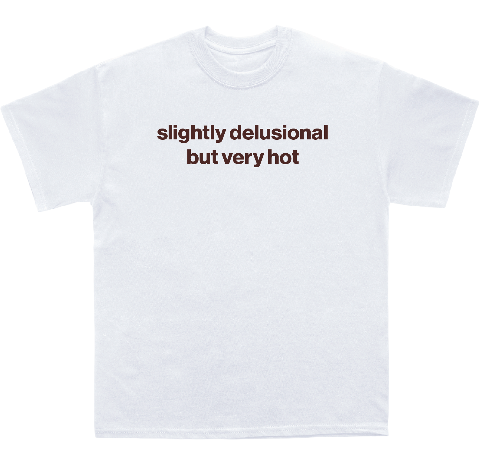 slightly delusional but very hot shirt